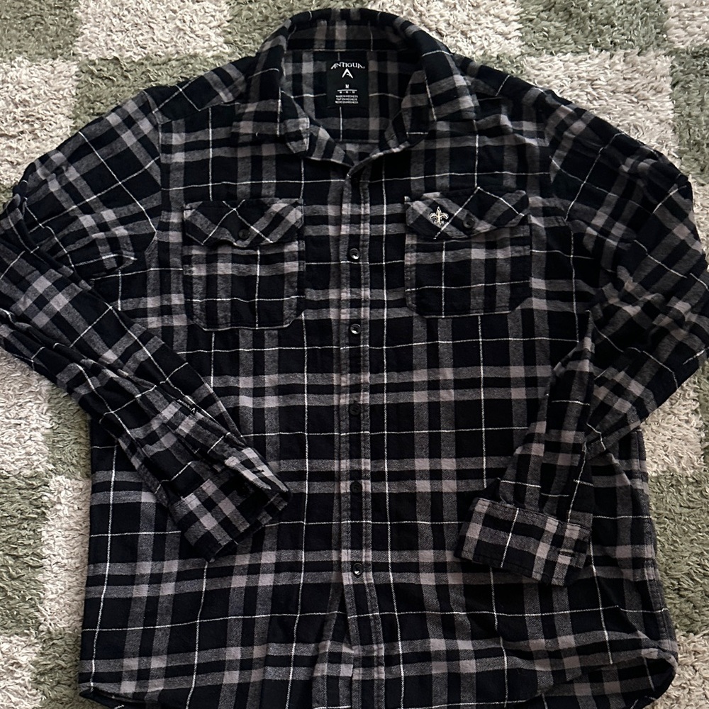 Antigua New Orleans Saints Flannel, Size M